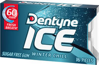 Dentyne, Winter Chill Ice Sugar Free Gum, Wintergreen, Wintergreen