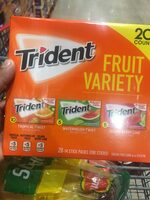 Trident gum assorted fruit sugar free1x20 pk