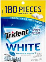 White sugar free gum