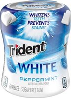 White peppermint sugar free gum