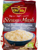 Steam n' mash cut russet potatoes
