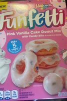 Unicorn Funfetti Pink Vanilla Cake Donut Mix