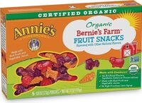 Organic bernies farm fruit snacks
