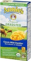 Organic Grass Fed Classic Mild Cheddar Macaroni & Cheese