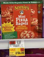 Annie's Uncured Pepperoni Mini Pizza Bagels 9 Count
