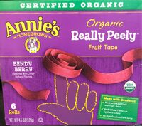 Annie's Organic Bendy Berry Really Peely Fruit Tape 6 Count