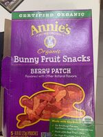 Annie's Homegrown Berry patch organic bunny fruit snacks
