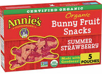 Organic bunny fruit snacks Summer Strawberry