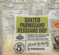 Grated parmigiano reggiano dop