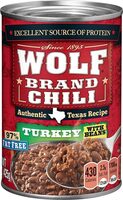Wolf turkey chili with beans packed with protein