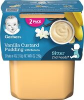 Vanilla Custard Pudding with banana Snacks for baby