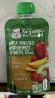 Apple Mango Raspberry Oatmeal with Avocado