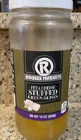 Feta cheese stuffed green olives