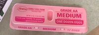Grade Aa Medium One Dozen Eggs