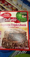 Baking delights triple chunk supreme brownie mix box