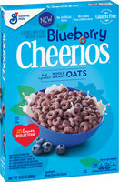 Blueberry sweetened whole grain oat cereal