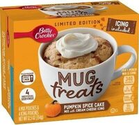 Pumpkin spice cake mix with cream cheese icing mug treats