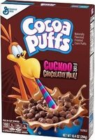 Cocoa puffs chocolatey milk frosted corn puffs