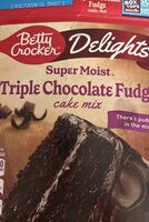 Triple chocolate fudge cake