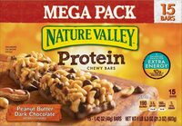 Peanut Butter Dark Chocolate Chewy Bars