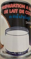 Préparation à base de lait de coco