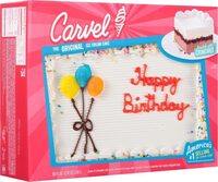 Celebration chocolate and vanilla ice cream cake