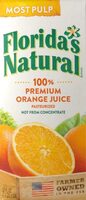 100% premium orange juice, orange
