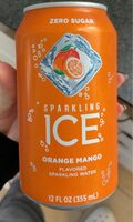 Orange mango flavored sparkling water