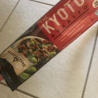 The kyoto burrito a japanese style blend of adzuki beans, edamame, baby bok choy, spinach & ginger, kyoto