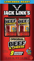 Jack links meat and cheese jerky snack combo