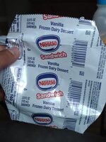 Vanilla Frozen Dairy Dessert Sandwich