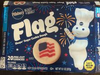 Flag Shape Sugar Cookie Dough