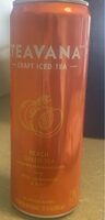Peach flavored green tea beverage