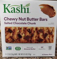 Chewy nut butter bars (salted chocolate chunk)