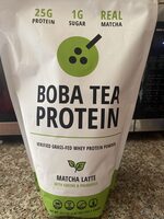 Matcha latte with greens and probiotics