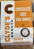 Chocolate iced cake donuts