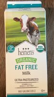 Fat free organic milk