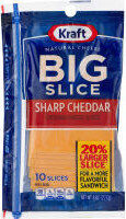 Sharp cheddar cheese slices