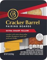 Extra sharp yellow cheddar pepperoni and crackers