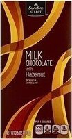 Select milk chocolate with hazelnuts