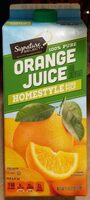 Homestyle some pulp 100% pure orange juice from concentrate
