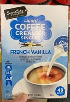 Select french vanilla singles liquid coffee creamer