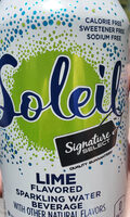 Lime sparkling water