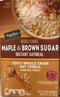 Maple & Brown Sugar Instant Oatmeal