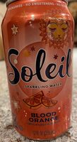 Blood orange flavored sparkling water beverage, blood orange
