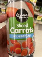 No salt added sliced carrots
