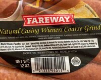 Natural Casing wieners coarse grind