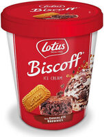 Biscoff chocolate brownies ice cream
