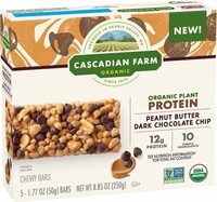Organic Peanut Butter Chocolate Chip Chewy Bars