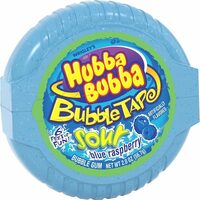 Hubba bubba sour blue raspberry bubble gum tape